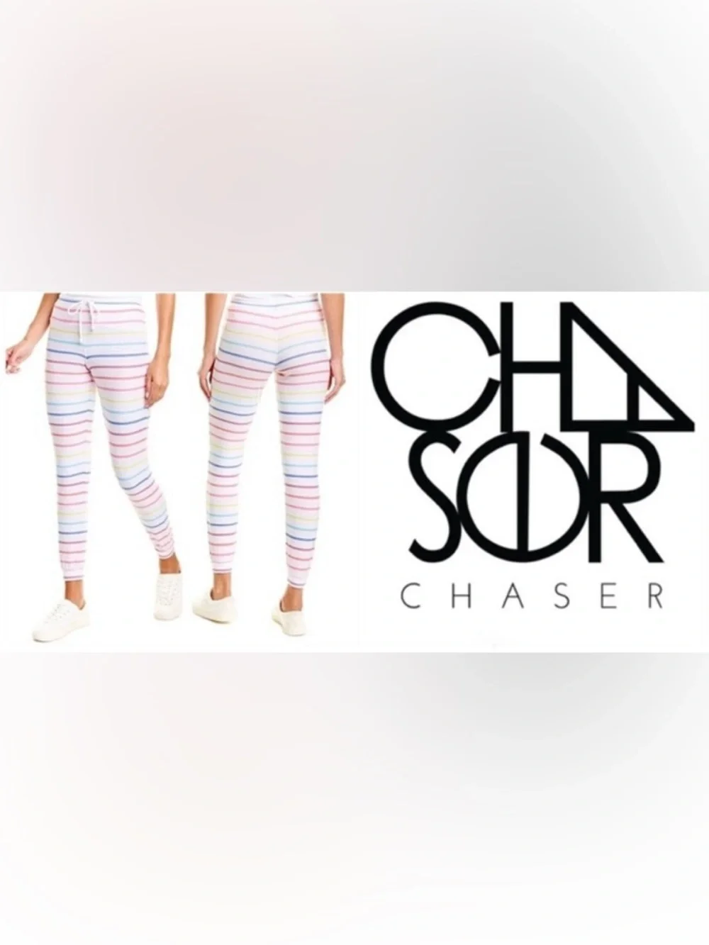 NWT Chaser Rainbow Drawstring Knit Pant - Picture 4 of 9